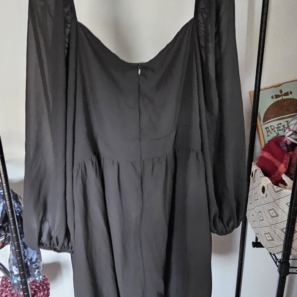 SHEIN Black Long Sleeve Dress